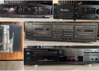 Zestaw audio dużo sprzętu magnetofon kolumny