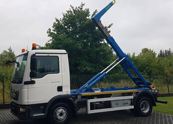 MAN TGL 12.220 HAKOWIEC SKIBICKI 4x2 KLIMA DO KONTENERÓW MANUAL 12T POD KO…