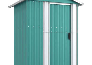 Szopa ogrodowa zielona 126x975x177 cm stal galwanizowana WM-316233