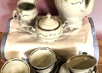 Serwis kawowy herbaciany  - porcelana  PRL- Wałbrzych Vintage