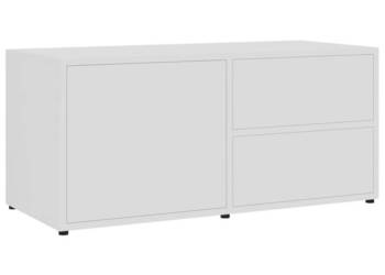 Szafka pod TV biała 80x34x36 cm materiał drewnopochodny WM-801850