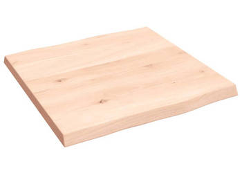 Blat stołu 40x40x2 cm surowy lity dąb z naturalną krawędzią WM-363860