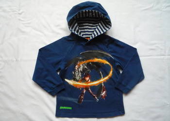 Cool Club 98/104 Smyk Dragons Bluza niebieska kaptur J. Nowa