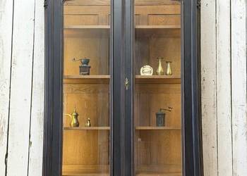 BIBLIOTEKA czekoladowa witryna, Ludwik XV Francja Antyk I pół. XX cabinet