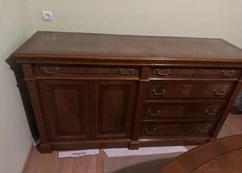 Komoda drewniana w stylu gabinetowym klasyczna masywna ciężka