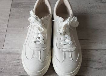 Trampki damskie białe klasyczne niskie sznurowane ekoskóra Huanyue 36