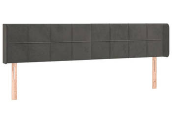 Zagłówek uszak ciemnoszary 163x16x78/88 cm aksamit WM-3118823