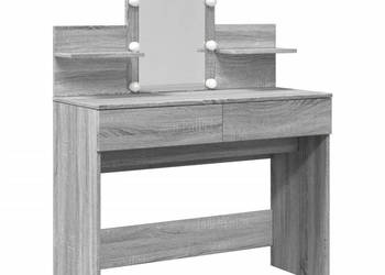 Toaletka z oświetleniem LED szary dąb sonoma 100x40x130 cm WM-848204