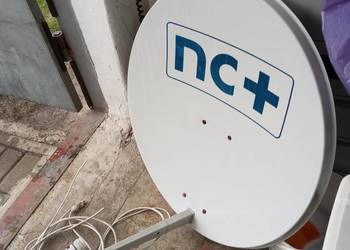 Antena talerz satelitarny z konwerterem podwojnym