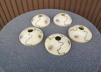 Klosze Art Deco Beret Marmurek 5 Sztuk Komplet Stare Okazja.