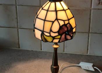 vintage lampka witrażowa