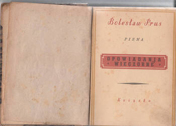 (02301) OPOWIADANIA WIECZORNE – BOLESŁAW PRUS