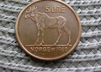 Norwegia 5 Ore 1960r