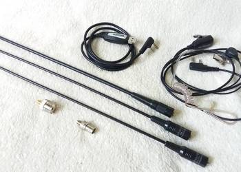 Antena VHF-UHF SMA długa Adapter UC BNC i inne