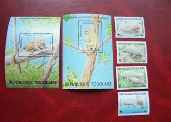 Togo 1984 MNH Mi. 1763/66 Fauna Zwierzęta Małpy   a