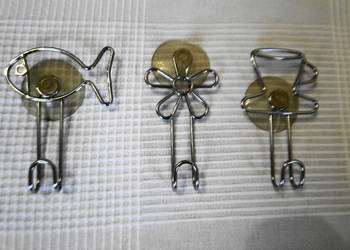 Ozdobne, solidne wieszaki 3 szt. bez wiercenia