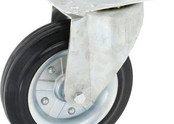 Koło skrętne gumowe Ø 250x60 mm podstawa montażowa: 200x160 mm nośność 350…