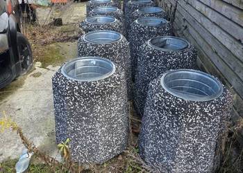 Kosz na śmieci betonowy ośmiokątny