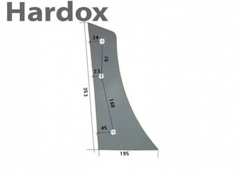 Pierś HARDOX 1067910020 do pługa UNIA grudziądz TUR IBIS VIS