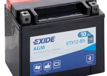 Akumulator motocyklowy EXIDE ETX12-BS YTX12-BS 12V 10Ah 150A