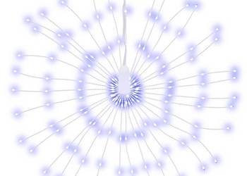 vidaXL Ozdoby świąteczne ze 140 lampkami LED, 4 szt, niebieskie(SKU:356224)