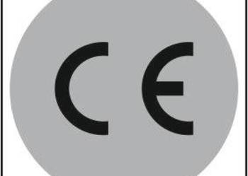 Certyfikat CE odporna naklejka CE 5szt 15 mm szara