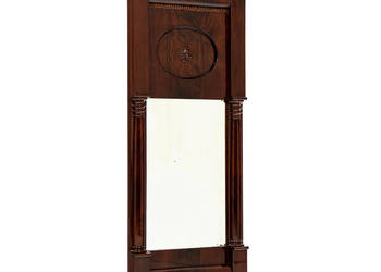 Lustro Biedermeier Antyk Stare Mahoń Piramidalny Politura - Po Renowacji