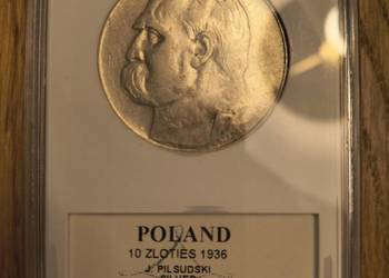 10 zł. 1936 Józef Piłsudski  grading GNC XF40
