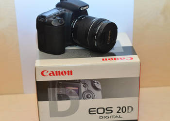 Aparat lustrzanka nie pełna klatka CANON eos 20d 5x obiektyw +lampa gratisy