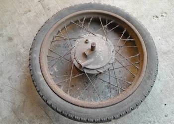 Stare koło SHL WSK z czasó PRL z oponą Stomil 3.00 - 18 retro vintage