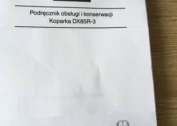 dtr instrukcja obsługi koparka doosan dx85r-3 i inne