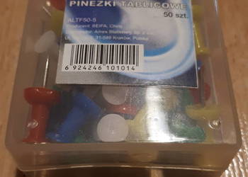 Pinezki tablicowe - 50 sztuk, różne kolory