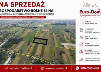 Gospodarstwo 14 ha blisko Żyrardowa