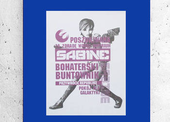 star wars plakat A4, sabine plakat gwiezdne wojny, sabine obrazek 21x30