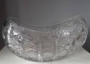 Kryształ duży łódka misa gondola prl vintage