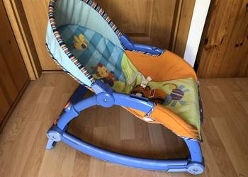 Wygodny Bujaczek -Leżaczek Fisher-Price Zwierzątka Do karmienia