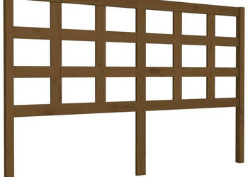 Wezgłowie łóżka miodowy brąz 156x4x100cm lite drewno sosnowe WM-817898