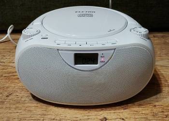 Biały Boombox Eletra – Stylowe Radio/CD do Twojego domu! Stan Idealny!