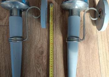 Świecznik ścienny drewniany klinkiet pochodnia PRL DDR