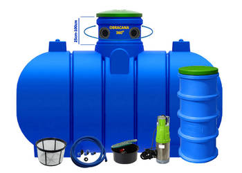 ZBIORNIK NA WODĘ DESZCZOWĄ 5000L Zestaw PREMIUM