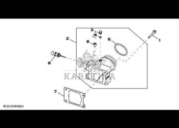 RE529511 John Deere 8345R - Wlot powietrza