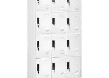 Szafka zamykana na klucz biała 90x45x180 cm stalowa WM-339812