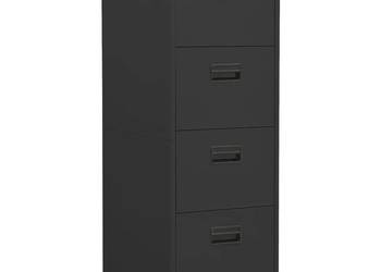 vidaXL Szafka kartotekowa, antracytowa, 46x62x133 cm, stalowa(SKU:336281)
