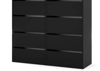 Szafka Na Buty Do Przedpokoju Pojemna Półka Regał Stojak Loft Czarny Mat
