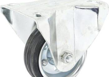Koło stałe metalowo gumowe z łożyskiem Ø 80x30 mm podstawa montażowa: 100x…