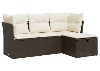 vidaXL 4-cz zestaw wypoczynkowy do ogrodu, poduszki(SKU:3325259)