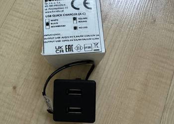 Podwójna ładowarka USB meblowa z diodą
