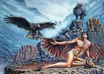 ROBERT WIŚNIEWSKI 'Marzenia Ikara’, olej, płótno 80x100cm