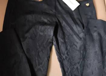 Spodnie Damskie Czarne Wzór Wąż M Nowe InFront