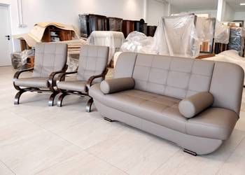 Nowy Komplet FINKA II ze Spaniem + Pojemnik / SKÓRA NATURALNA / -30% Outlet